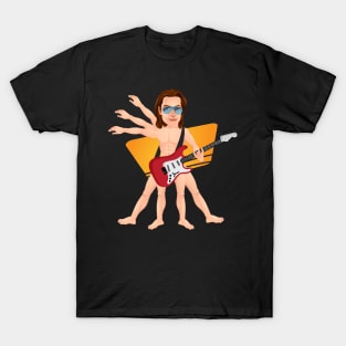 Da Vinci Vitruvian Guitar Man T-Shirt